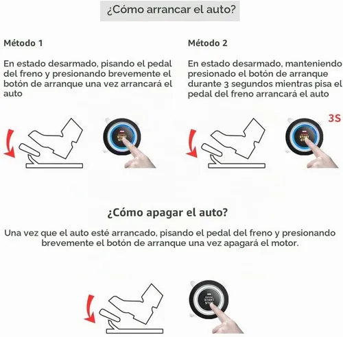 Vista 4 de Easyguard EC003N-V-1 PKE - Alarma de robo de coche con entrada pasiva sin llave, botón de arranque remoto, botón de arranque/parada, arrancador DC12V