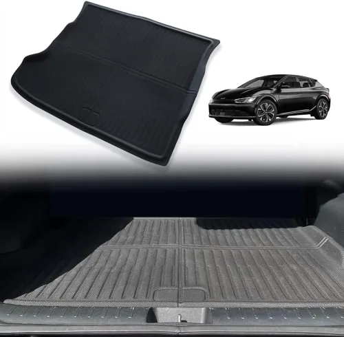 Vista 9 de BestEvMod Alfombrillas para todo tipo de clima, compatibles con Kia EV6 2022-2024 2025, accesorios XPE, resistentes a altas temperaturas, inodoros
