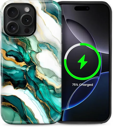 Vista 34 de Funda Compatible con iPhone 13/14 [Compatible con MagSafe] Protección de Doble Capa de Cáscara Dura Híbrida, Funda Magnética Protectora a Prueba