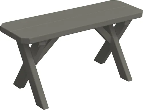 Vista 53 de Furniture Barn USA Pine - Banco cruzado de 2 pies, color negro