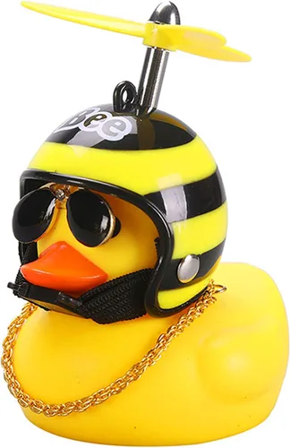 Vista 19 de wonuu - Adornos de goma para coche, diseño de pato, color amarillo