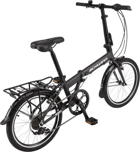 Vista 2 de Schwinn Adapt U Bicicleta plegable, ruedas de 20 pulgadas, 7 velocidades, azul acero