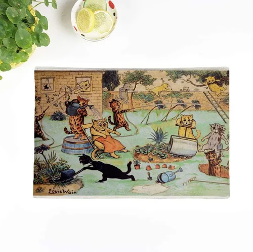 Vista 4 de Juego de 4 manteles individuales Doodlefly unicornio tapices medievales caza The Found Mythical Creatures 18 x 12.5 pulgadas, decoración de fiestas