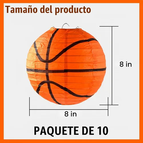 Vista 2 de 10 Piezas Linternas de Papel de Baloncesto Naranjas Decoraciones de 8 Pulgadas para Colgar del Techo Linternas de Baloncesto Linternas de Papel