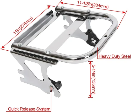 Vista 4 de ECOTRIC Caja de almacenamiento de equipaje desmontable de dos ruedas para motocicleta, con kit de herramientas de acoplamiento compatible con Harley
