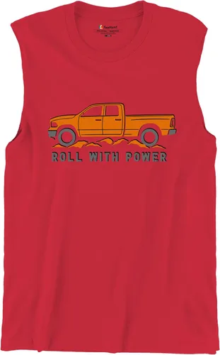 Vista 174 de Tee Hunt Camisetas gráficas y camisetas sin mangas para hombre Roll with Power Pickup Truck