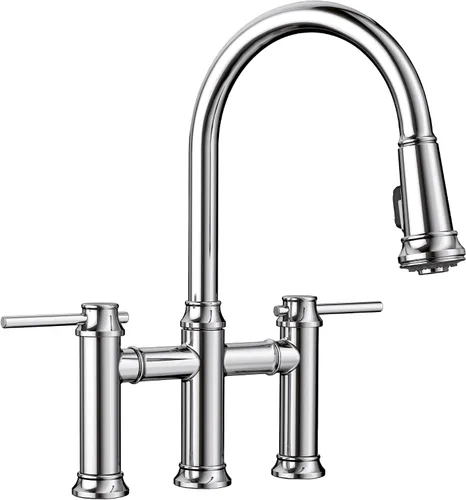 Vista 8 de Empressa - Grifo de puente desplegable (1.5 GPM, color negro mate)