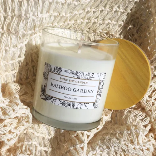 Vista 5 de Aronica Regalos de Anfitriona de Alta Gama para Mujer, Vela de Bambú y Jazmín, Velas de Soja para el Hogar Perfumado, Velas Naturales de Verano