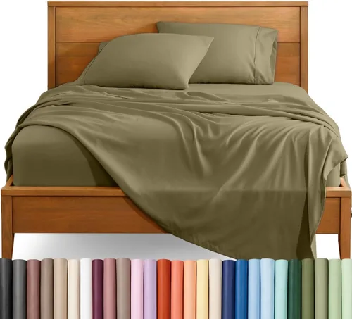 Vista 65 de Bare Home Juego de Sábanas Twin - Sábanas de Cama de Microfibra Ultra-Suave 1800 - Doble Cepillado - Bolsillos Profundos - Ajuste Fácil - Extra