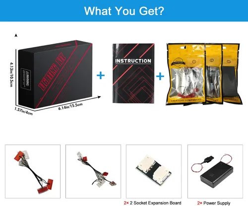 Vista 4 de VONADO Kit de luz LED compatible con Lego Speed Champions Sets 76918, iluminación de bricolaje compatible con Lego McLaren Solus GT