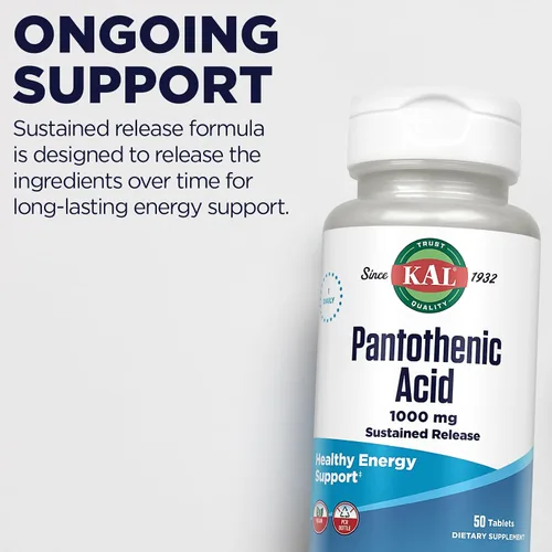 Vista 5 de KAL 1000 mg de ácido pantoténico, 50 tabletas