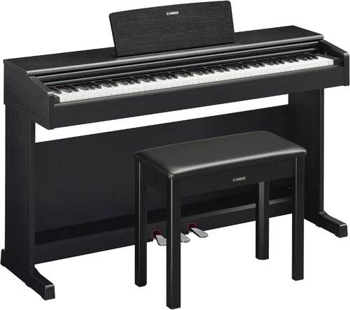 Vista 9 de Yamaha Arius Series - Piano vertical digital delgado, gran sonido, teclado compacto con peso, negro (YDPS35B) Teclado compacto con peso, negro