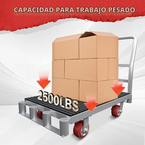 Vista 3 de Camión de panel resistente 2IN1, carro de plataforma de 42" x 24