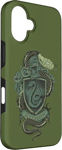 Vista 3 de Funda con escudo de serpiente Slytherin para iPhone 16 Harry Potter