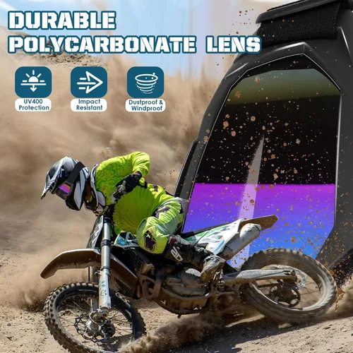 Vista 7 de OXG - Gafas para motocicleta, cuatrimoto y bicicleta de motocross, gafas de motocicleta para hombres, gafas de motocross, gafas de esquí, protección