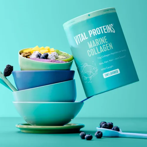 Vista 2 de Vital Proteins Marine Collagen Peptides - Suplemento en polvo para piel, cabello, uñas, articulaciones, colágeno hidrolizado, 0.44 onzas por