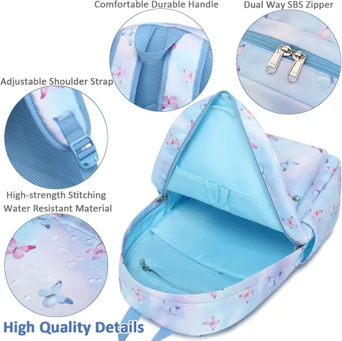 Vista 5 de Meisohua Mochila para niñas y escuelas primarias, mochila escolar para niños, bolsas escolares ligeras para niñas y niños