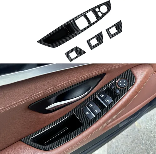 Vista 16 de 2 piezas de calcomanías para rejilla de aire del salpicadero, estilo carbono, de ABS, para ajuste en las rejillas de aire acondicionado, para BMW