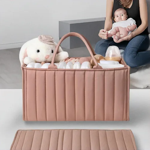 Vista 5 de Amplio organizador de pañales – Organizadores de bebé personalizables y almacenamiento para mamá – Diseño portátil y elegante – Ideal para artículos