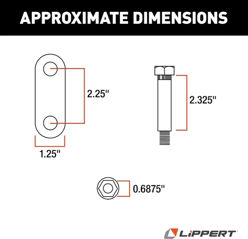 Vista 2 de Lippert 121101 - Kit de suspensión para ejes de remolque (AP) para ejes individuales de doble ojal de 2,000-7,000 libras, sin ecualizador