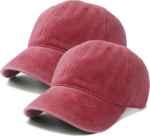 Vista 25 de PFFY 2 Packs Vintage Washed Distressed Baseball Cap Golf Dad Hat for Men Women
