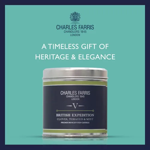 Vista 8 de Charles Farris Vela perfumada de lujo, lata, vertida a mano, larga duración, combustión limpia, 10.5 onzas, quema hasta 40 horas, fabricada