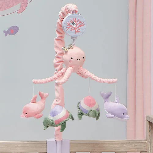 Vista 7 de Lambs & Ivy Sea Dreams Dolphin/Turtle Musical Baby Cuna Móvil Chupete Juguete