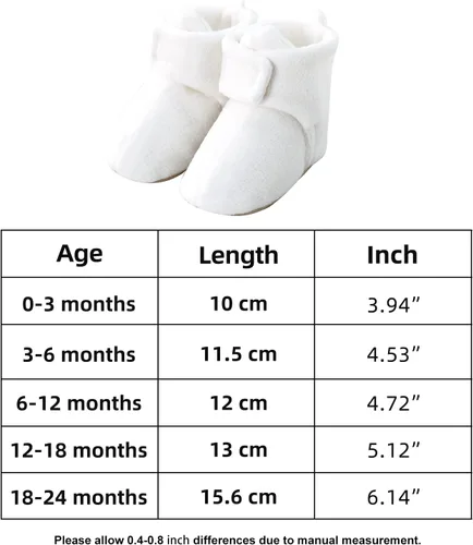 Vista 7 de pureborn Botines de invierno para bebé, de forro polar, antideslizantes, para cuna