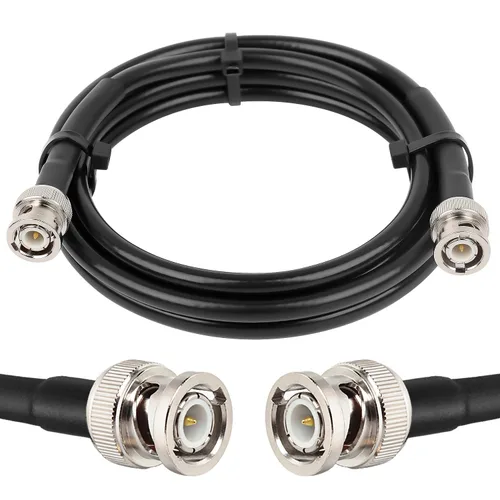 Vista 23 de MOOKEERF RG8X - Cable coaxial BNC macho a BNC macho de 1 pie, 2 piezas, 50 ohmios, pérdida ultra baja para antena, radio RF, módem, osciloscopio