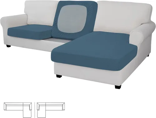 Vista 175 de Easy-Going - Funda de cojín elástica individual para sofá biplaza, sillón, funda de cojín protectora, suave, flexible con parte inferior elástica