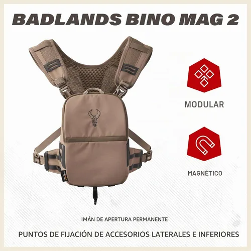 Vista 2 de Badlands Bino Mag 2 - Sistema modular de arnés binocular, barro, grande
