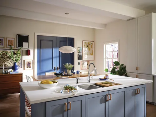 Vista 6 de Moen Genta LX - Grifo de resorte con potenciador de potencia, grifo de cocina moderno con un mango, enjuague previo, fácil instalación, cromo, 5926