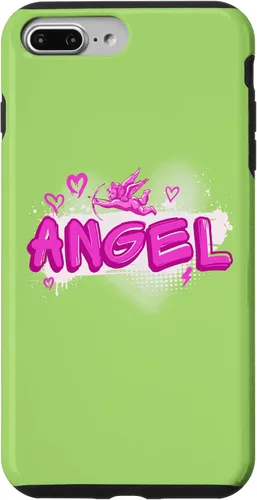 Vista 12 de iPhone 16 Angel y2k Aesthetic 2000s Millennial Nostalgia Pink Graffiti Case