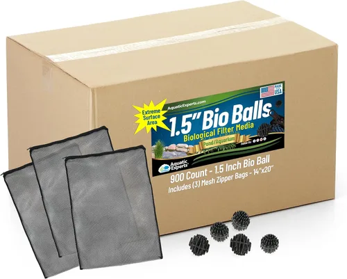 Vista 13 de Aquatic Experts Bio Balls - Medios de filtración, bola biológica pequeña de 1 pulgada para estanques y filtros de acuario, medios de filtro