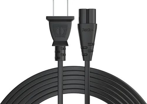 Vista 7 de Cable de alimentación de repuesto de cable de CA 2 clavijas 6 pies