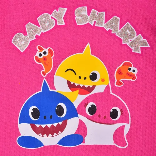Vista 4 de Nickelodeon Sudadera con capucha para niña Baby Shark - Rosa
