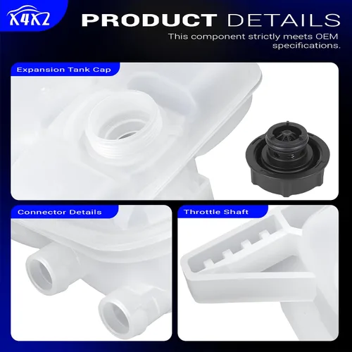 Vista 6 de X4XZ Tanque de expansión del radiador del depósito de refrigerante del motor delantero para Ford Focus 12-18 1.0L/2.0L/BATTERY EV, Escape 13-16