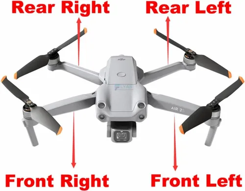 Vista 3 de SeiZed Brazo de motor original para DJI Mavic Air 2S cubierta superior delantera marco inferior carcasa delantera/trasera izquierda/derecha brazos