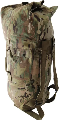 Vista 2 de Bolsa de lona estilo militar con doble correa para mochila