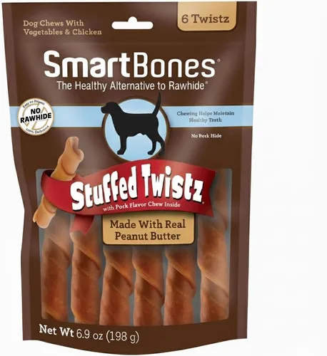 Vista 10 de SmartBones Palitos giratorios, dale a tu perro un masticable sin cuero crudo hecho con pollo y verduras reales (paquete de 100)