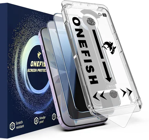 Vista 19 de OneFish Protector de pantalla de vidrio templado de borde completo para iPhone 11 Pro/XS/X de 5.8 pulgadas, paquete de 2 refuerzos de bordes, HD
