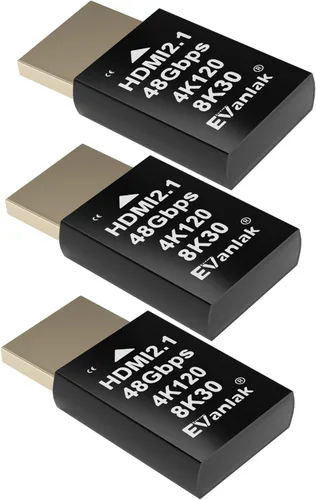 Vista 12 de EVanlak 4K 120Hz HDMI 2.1 Dummy Plug edid Headless - Emulador de pantalla virtual de alta resolución para PC, auriculares VR minería