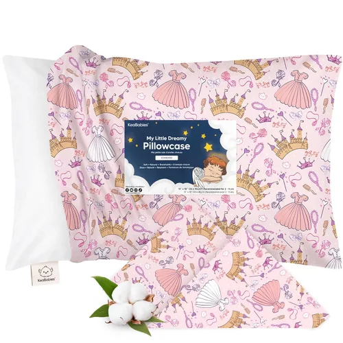 Vista 31 de KeaBabies Funda de almohada para niños pequeños de 13 x 18 pulgadas, funda de almohada de algodón orgánico para niños, niñas, funda de algodón suave