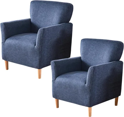 Vista 29 de HAOYONG - Funda elástica de terciopelo para silla de banquete, fundas para sillas de 1 pieza, fundas para sillones de sofá, funda suave para sillón