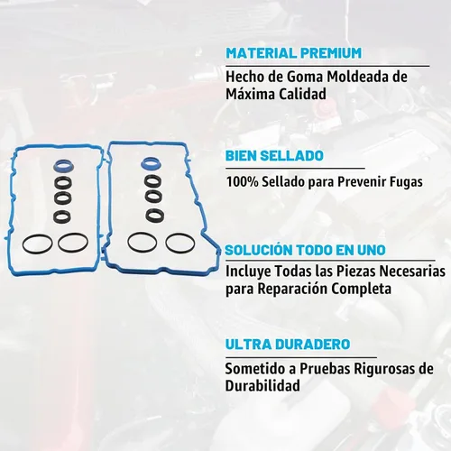 Vista 6 de Juego de juntas de tapa de válvula - Compatible con 3.6L V6 Dodge Journey, Durango, Avenger, Jeep Cherokee, Wrangler, Ram 1500, ProMaster, Chrysler