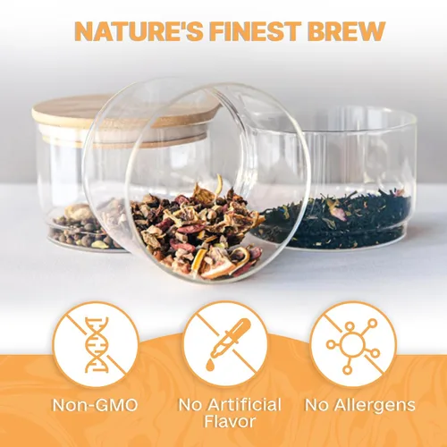 Vista 4 de Prime Tea Grandma's Fruit Basket – Exquisita fruta tisana, hojas sueltas orgánicas de primera calidad, deliciosa mezcla de té de hierbas, natural