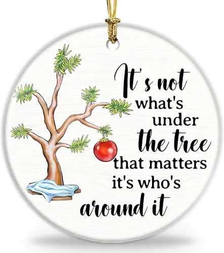 Vista 9 de Adornos de Navidad para Amigos, Regalos para Mujeres y Hombres - Adornos de Cerámica para Árbol de Navidad de 3", Adornos de Amistad para Mejores