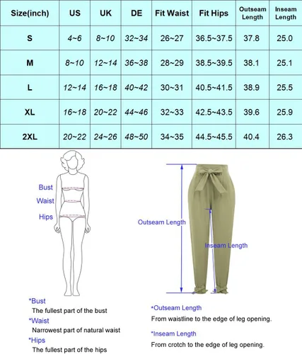 Vista 6 de GRACE KARIN - Pantalón deportivo tipo lápiz para mujer, diseño informal de tiro alto para trabajo, con lazo y bolsillos