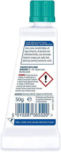 Vista 3 de Dr. Beckmann Stain Devils Fruit & Drinks Con refuerzo de oxígeno activo 1.76 oz