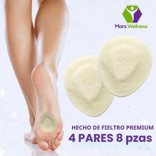 Vista 5 de Comfort - Almohadillas de fieltro metatarsiano para el neuroma para pies, 4 pares